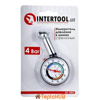 Вимірювач тиску в шинах стрілочний Intertool AT-1003