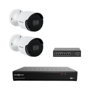 Комплект відеоспостереження на 2 камери 5MP (Ultra AI) GreenVision GV-IP-K-W80/02 (LP23687)