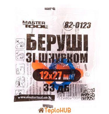 Беруши со шнурком MASTERTOOL 12х27 мм 33 дБ 82-0123