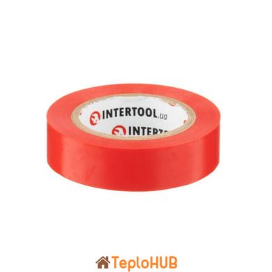 Стрічка ізоляційна, 17 мм * 10 м * 0.15 мм, червона INTERTOOL IT-0030