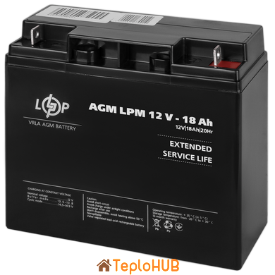 Акумулятор AGM Logic Power LPM 12V - 18 Ah (LP4133)