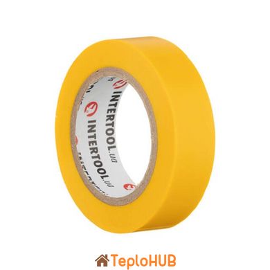 Стрічка ізоляційна, 17 мм * 10 м * 0.15 мм, жовта INTERTOOL IT-0032