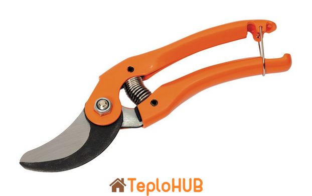 Секатор садовий MASTERTOOL 225 мм з металевими ручками леза Mn65 14-6109