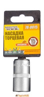 Насадка торцева 6-гранна MASTERTOOL 1/2" 15 мм CRV 78-0015