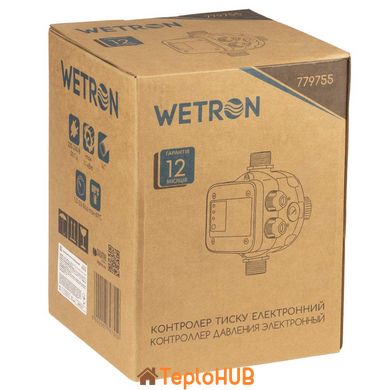 Контроллер давления электронный 1.1кВт Ø1" + рег давл вкл 1.5-3.0 bar WETRON DSK-8.1 (779755)