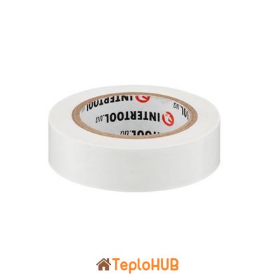 Лента изоляционная, 17 мм * 10 м * 0.15 мм, белая INTERTOOL IT-0033