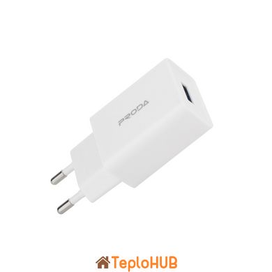 Зарядний пристрій Proda PD-A43a USB 2,4A + USB Type-C кабель 1 м білий