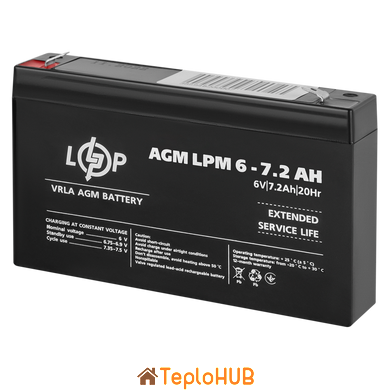 Акумулятор AGM Logic Power LPM 6V - 7.2 Ah (LP3859)