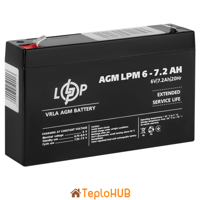 Акумулятор AGM Logic Power LPM 6V - 7.2 Ah (LP3859)