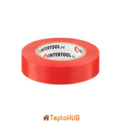 Стрічка ізоляційна, 17 мм * 15 м * 0.15 мм, червона INTERTOOL IT-0040