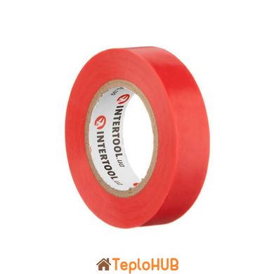 Стрічка ізоляційна, 17 мм * 15 м * 0.15 мм, червона INTERTOOL IT-0040