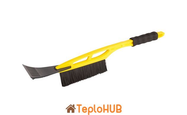 Щітка для снігу автомобільна MASTERTOOL YELLOW 520 мм зі скребком 100 мм 84-0003