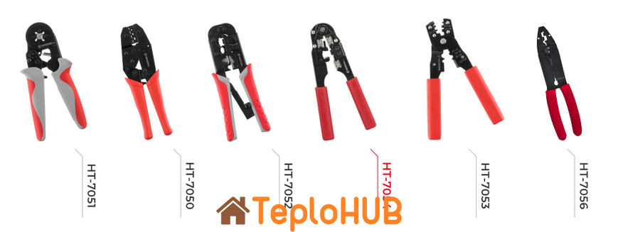 Кліщі для обтиску штекерів RJ-45 (8р8с) INTERTOOL HT-7054