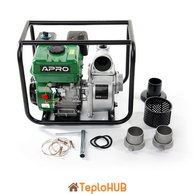 Мотопомпа бензинова APRO WP-60 6.5к.с. 60 м?/год 30м 4-х тактн. (852136)