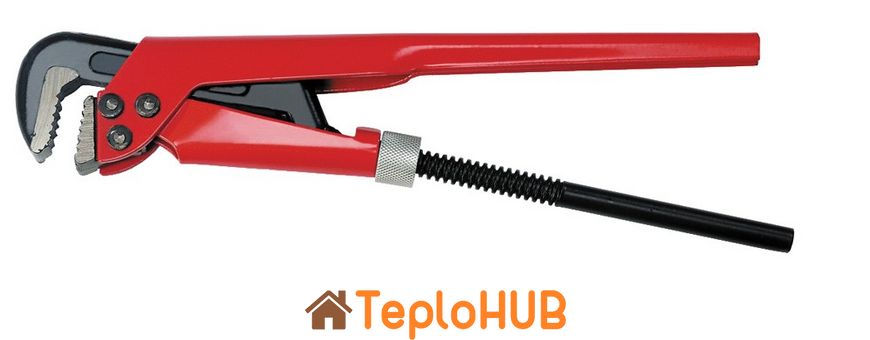 Ключ трубний MASTERTOOL 90° 2 " загартовані губки 76-0743