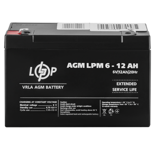 Акумулятор AGM Logic Power LPM 6V - 12 Ah (LP4159)