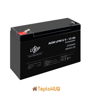 Акумулятор AGM Logic Power LPM 6V - 12 Ah (LP4159)