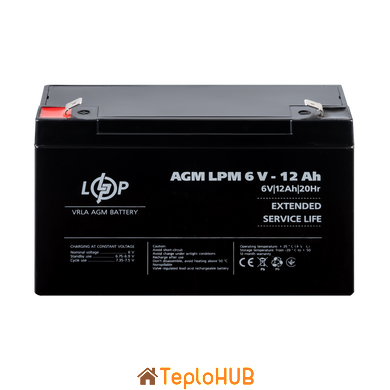 Акумулятор AGM Logic Power LPM 6V - 12 Ah (LP4159)