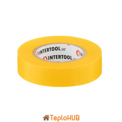 Лента изоляционная, 17 мм * 15 м * 0.15 мм, желтая INTERTOOL IT-0042