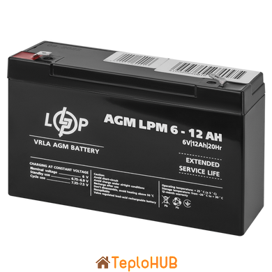 Акумулятор AGM Logic Power LPM 6V - 12 Ah (LP4159)