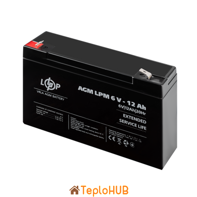 Акумулятор AGM Logic Power LPM 6V - 12 Ah (LP4159)