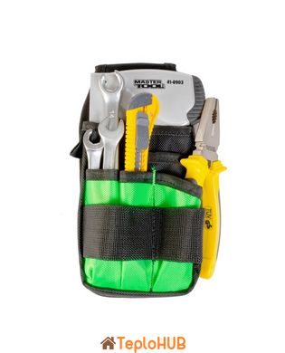 Сумка поясна для інструментів MASTERTOOL 250х120 мм 6 кишень 1680 DEN 79-1932