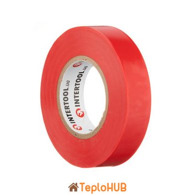 Стрічка ізоляційна, 17 мм * 20 м * 0.15 мм, червона INTERTOOL IT-0050