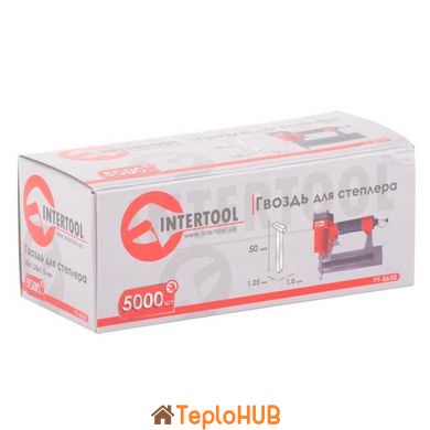 Цвях для степлера 50мм 1.0x1.25мм 5000шт/упак INTERTOOL PT-8650