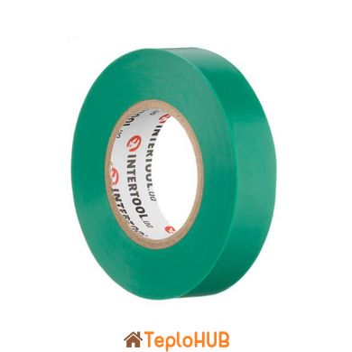 Стрічка ізоляційна, 17 мм * 20 м * 0.15 мм, зелена INTERTOOL IT-0051