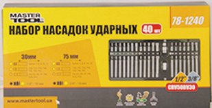 Набір насадок MASTERTOOL TORX/HEX/SPLINE 40 шт у металевому кейсі 78-1240