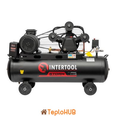 Компресор 100 л, 4 кВт, 380 В, 10 aтм, 600 л/хв., 3 циліндри STORM INTERTOOL PT-0036