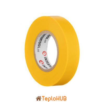 Лента изоляционная 0.15мм*17мм*20м желтая INTERTOOL IT-0052