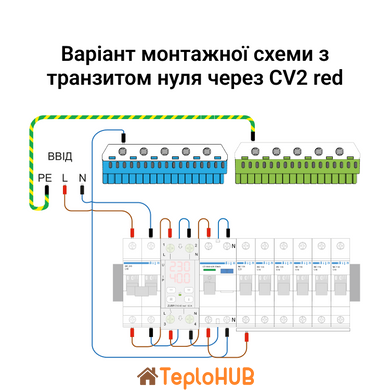 Реле напруги з контролем струму ZUBR CV2-40 red