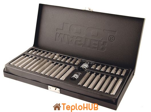 Набір насадок MASTERTOOL TORX/HEX/SPLINE 40 шт у металевому кейсі 78-1240