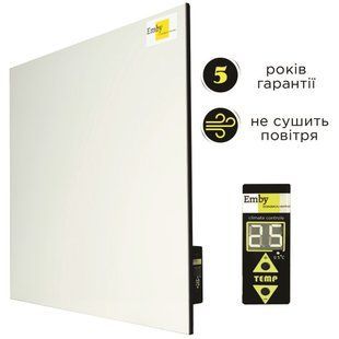 Керамічний обігрівач 500Вт Emby CHT-500 білий з терморегулятором