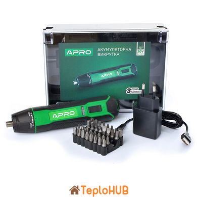 Викрутка акумуляторна Li-Ion, 3,6 В, APRO SD-1 (895612)