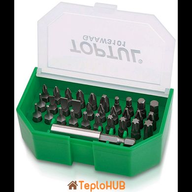 Набір біт для шуруповерта 31ед. TOPTUL 1/4" SL;PH;PZ;TORX;HEX + магнітний тримач GAAW3101