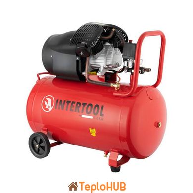 Компресор 100 л, 2.23 кВт, 220 В, 10 aтм, 354 л/хв, 2 циліндри INTERTOOL PT-0005