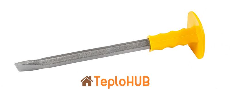 Зубило будівельне MASTERTOOL з захисною ручкою TPR 350х19х23 мм 03-0350