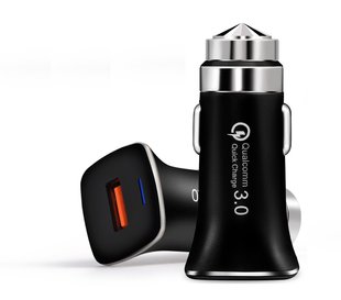 Автомобільний зарядний пристрій XoKo CQC-100 1 USB, Qualcom 3.0, 3.1A Black