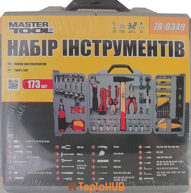 Набір інструменту MASTERTOOL "Експерт" 173 елементи 78-0349