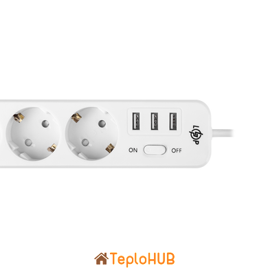 Мережевий фільтр Logic Power PREMIUM LP-X3 USB 4 м White (2200 Вт) (LP19526)