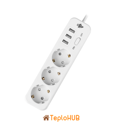 Мережевий фільтр Logic Power PREMIUM LP-X3 USB 4 м White (2200 Вт) (LP19526)