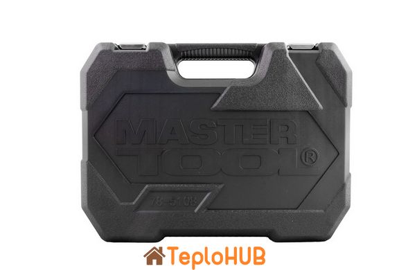 Набір насадок торцевих MASTERTOOL CrV 1/4" і 1/2" тріскачка 72Т 108 шт кейс 78-5108