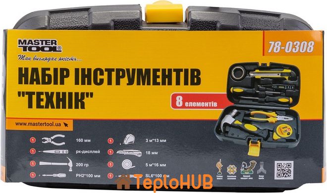 Набір інструменту MASTERTOOL "Технік" 8 елементів 78-0308