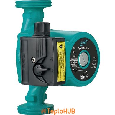 Насос циркуляційний 74Вт Hmax 4м Qmax 55л/хв Ø1½" 180мм+гайки Ø1" LEO 3.0 LRP25-40/180 (774412)