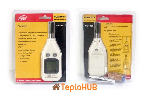 Термогігрометр 0-100%, -30-70 °C BENETECH GM1362