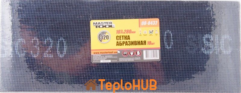 Сітка абразивна MASTERTOOL зерно 320 107х280 мм 10 шт 08-0432