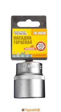 Насадка торцевая 6-гранная MASTERTOOL 1/2" 30 мм CRV 78-0030