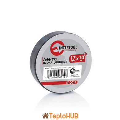 Стрічка ізоляційна, 17 мм * 10 м * 0,15 мм, чорна INTERTOOL IT-0011